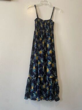 NET LADIES Navy Pineapple Print Maxi Sundress